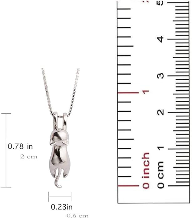 Sterling Silver Cat Necklaces Cats Jewelry for Women Cat Sweaters Cute Jewelry Pendant Cat Lover Gifts for Women Necklaces for Teen Girls Goth Accessories Women's Jewelry