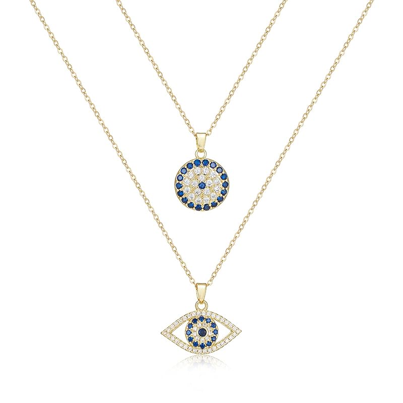 Handcrafted Gold Plated Exquisite Evil Eye Pendant Necklace