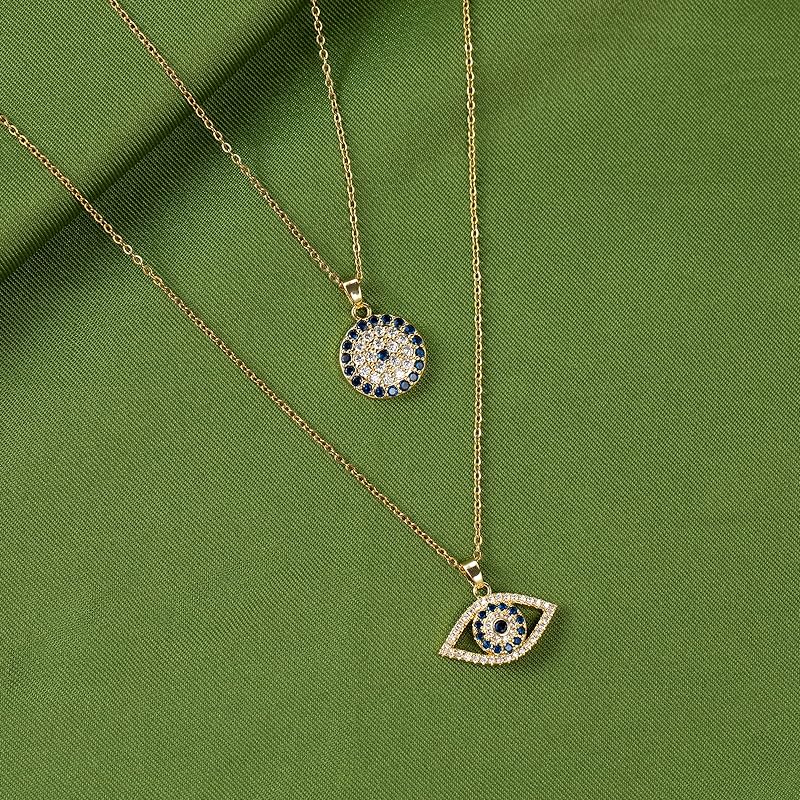 Handcrafted Gold Plated Exquisite Evil Eye Pendant Necklace